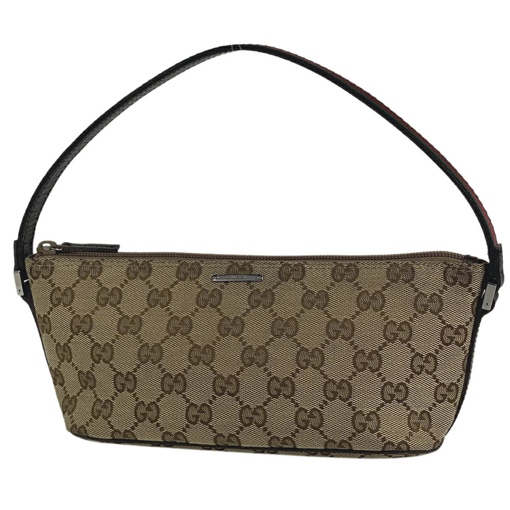 Gucci GG handbag Sherry cosmetic Clutch accessory canvas brown